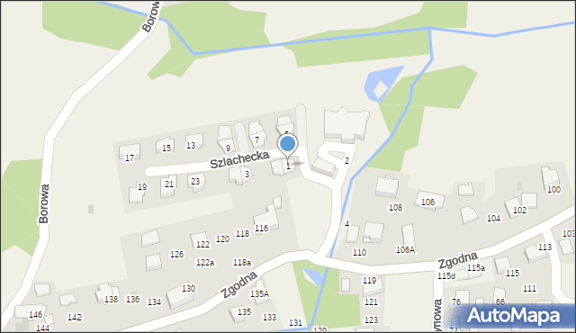 Libertów, Szlachecka, 1, mapa Libertów