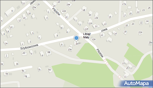 Libiąż, Szybowcowa, 10, mapa Libiąż
