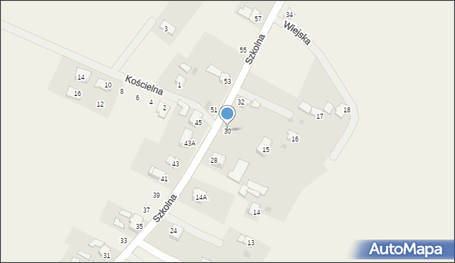 Ligota Łabędzka, Szkolna, 30, mapa Ligota Łabędzka