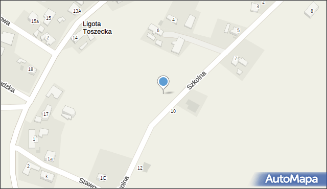 Ligota Toszecka, Szkolna, 9, mapa Ligota Toszecka