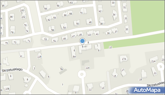 Lipków, Szetkiewicza Kazimierza, 7, mapa Lipków