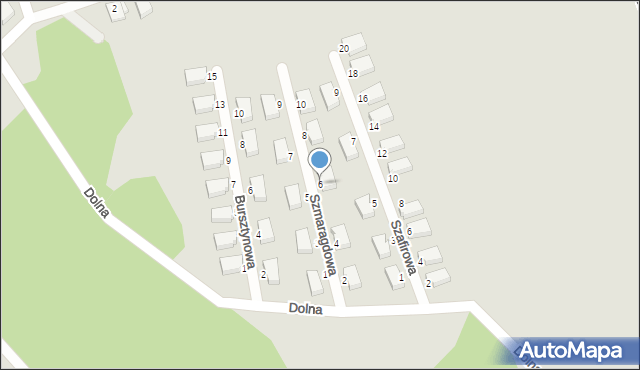 Lipno, Szmaragdowa, 6, mapa Lipno