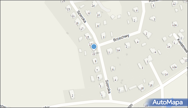 Lipusz, Szeroka, 11, mapa Lipusz