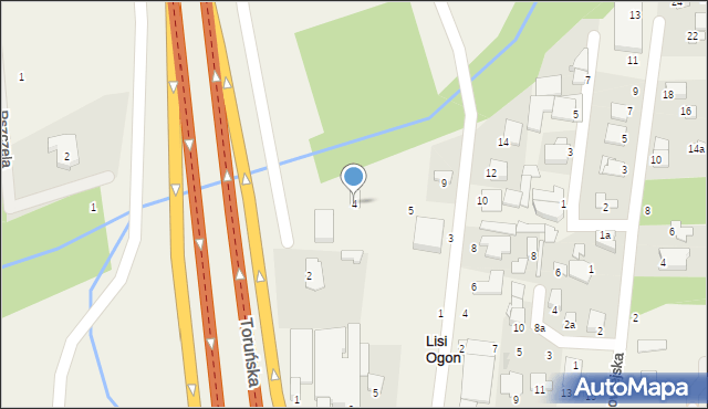 Lisi Ogon, Szczecińska, 4, mapa Lisi Ogon