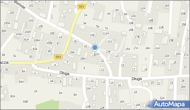 Lisia Góra, Szkolna, 20, mapa Lisia Góra