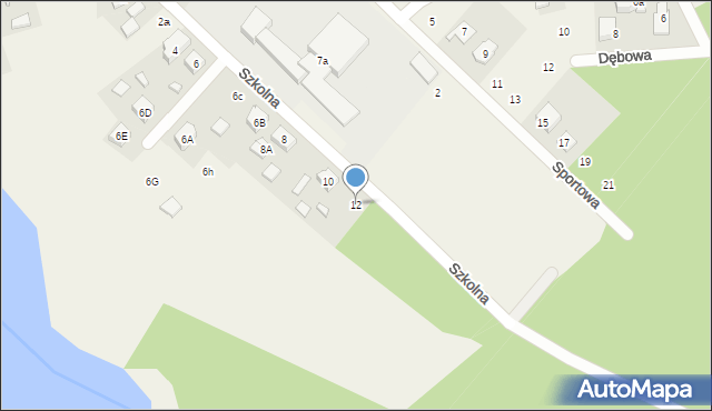 Lisów, Szkolna, 12, mapa Lisów