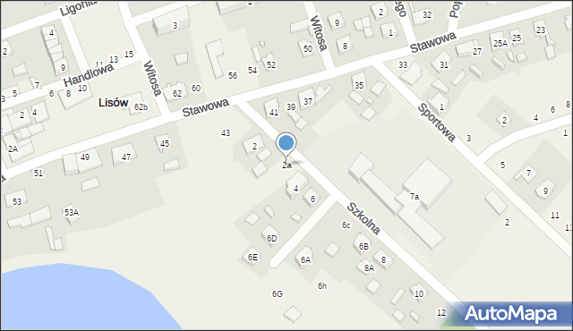 Lisów, Szkolna, 2b, mapa Lisów