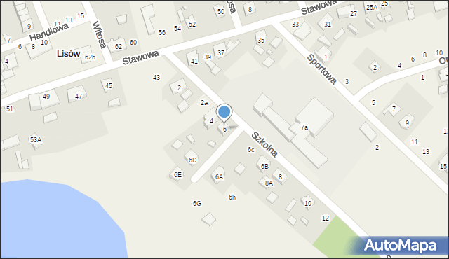 Lisów, Szkolna, 6, mapa Lisów
