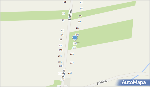 Liszki, Szkolna, 107, mapa Liszki