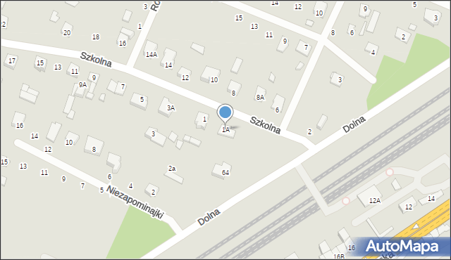 Łochów, Szkolna, 1A, mapa Łochów