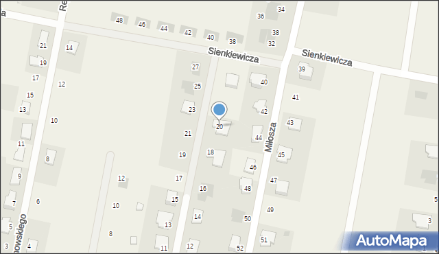 Łochowo, Szymborskiej Wisławy, 20, mapa Łochowo