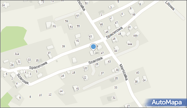 Łodygowice, Szarotek, 15, mapa Łodygowice