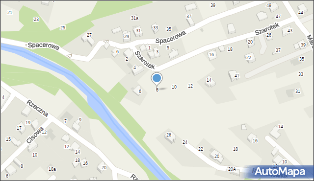 Łodygowice, Szarotek, 8, mapa Łodygowice