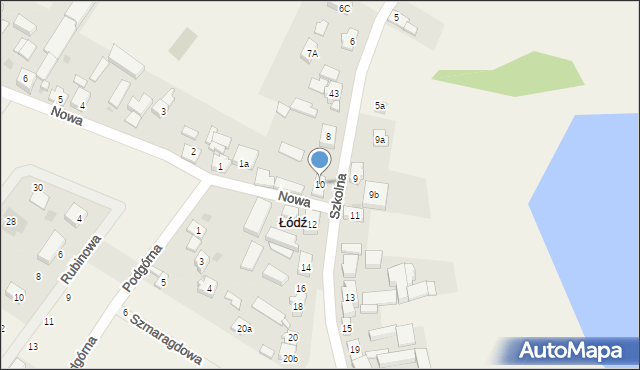 Łódź, Szkolna, 10, mapa Łodzi