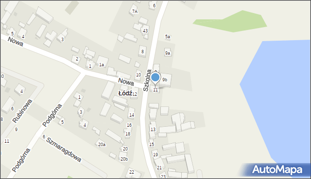 Łódź, Szkolna, 11, mapa Łodzi
