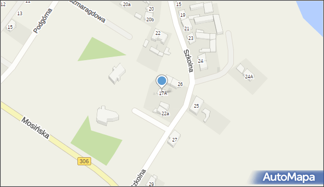 Łódź, Szkolna, 17A, mapa Łodzi