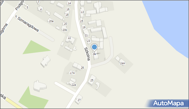 Łódź, Szkolna, 24, mapa Łodzi