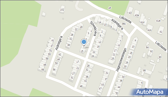 Łódź, Szwajcera Abrahama, 11a, mapa Łodzi