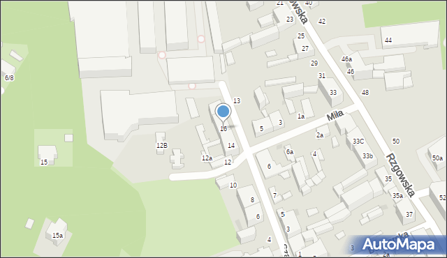 Łódź, Szara, 16, mapa Łodzi