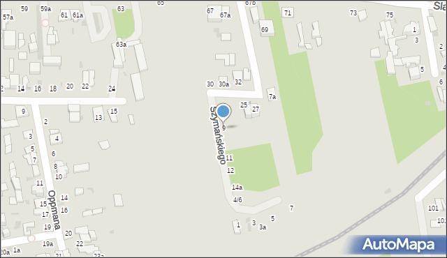 Łódź, Szymańskiego Edwarda, 9, mapa Łodzi