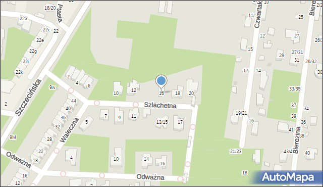 Łódź, Szlachetna, 16, mapa Łodzi