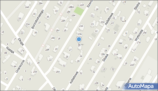 Łomianki, Szeroka, 25, mapa Łomianki