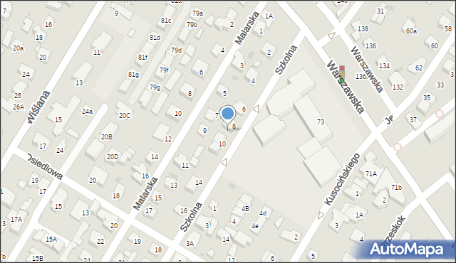 Łomianki, Szkolna, 8a, mapa Łomianki