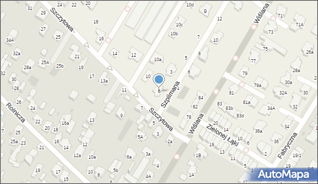 Łomianki Dolne, Szczytowa, 6, mapa Łomianki Dolne