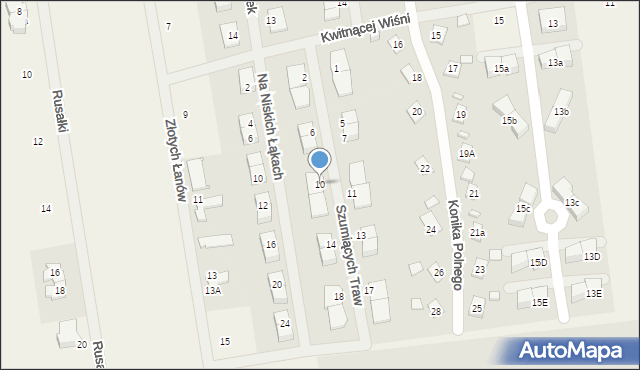 Łoziska, Szumiących Traw, 10, mapa Łoziska