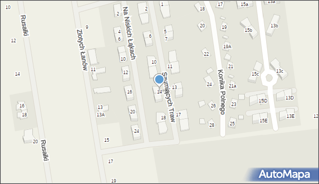 Łoziska, Szumiących Traw, 14, mapa Łoziska