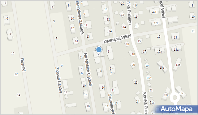 Łoziska, Szumiących Traw, 4, mapa Łoziska