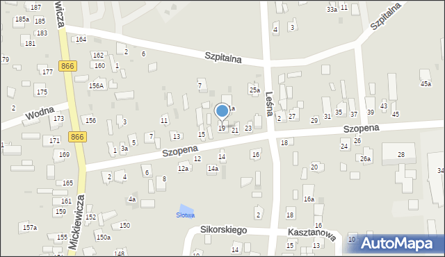 Lubaczów, Szopena Fryderyka, 19, mapa Lubaczów