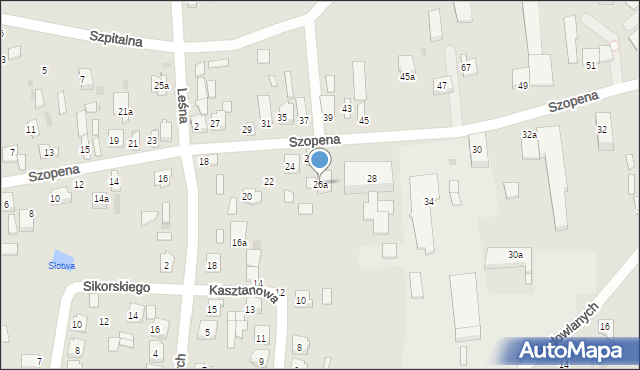 Lubaczów, Szopena Fryderyka, 26a, mapa Lubaczów
