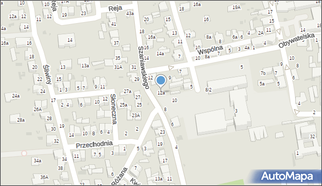 Lubartów, Szaniawskiego Klemensa Junoszy, 12a, mapa Lubartów