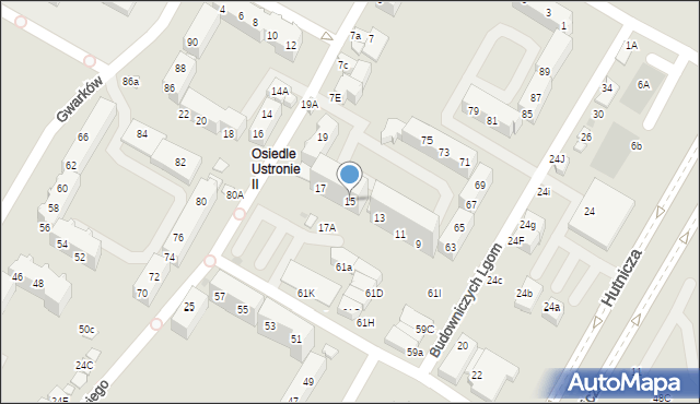 Lubin, Sztukowskiego Bolesława, 15, mapa Lubin