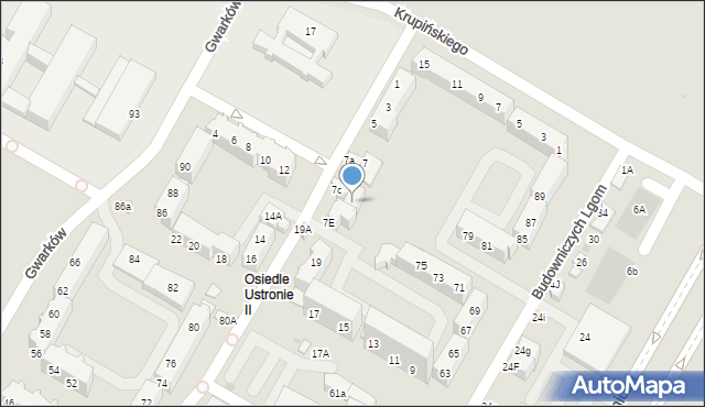 Lubin, Sztukowskiego Bolesława, 7d, mapa Lubin