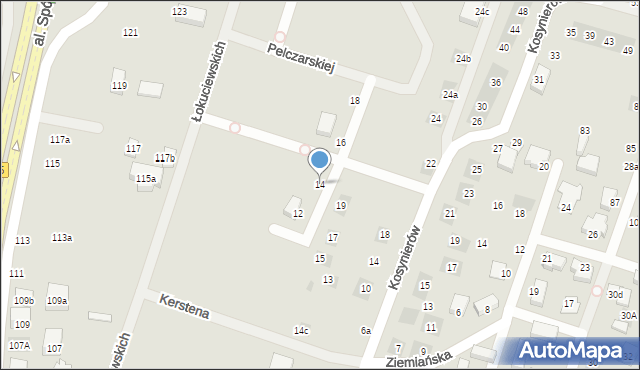 Lublin, Szewczyk Małgorzaty, 14, mapa Lublina