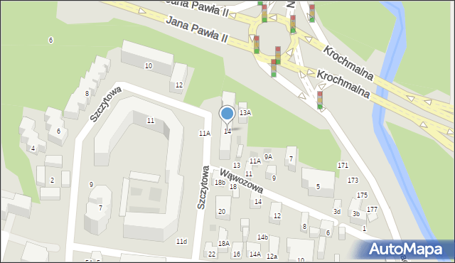 Lublin, Szczytowa, 14, mapa Lublina