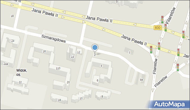 Lublin, Szmaragdowa, 2, mapa Lublina