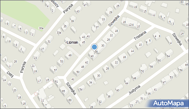 Lublin, Szwejka, 38, mapa Lublina