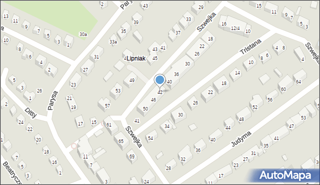 Lublin, Szwejka, 42, mapa Lublina