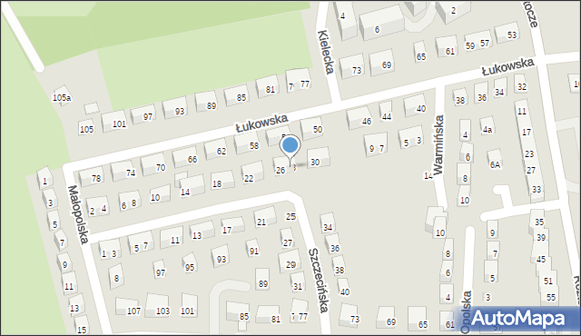 Lublin, Szczecińska, 28, mapa Lublina