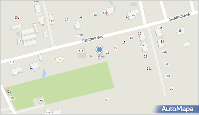 Lublin, Szafranowa, 11, mapa Lublina