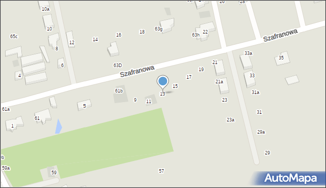 Lublin, Szafranowa, 13, mapa Lublina