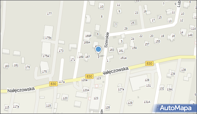 Lublin, Szerokie, 2, mapa Lublina