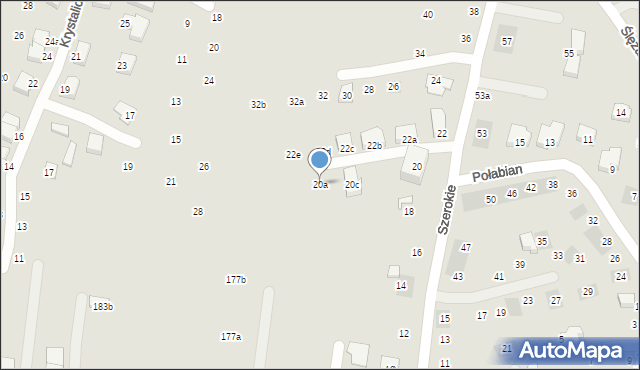 Lublin, Szerokie, 20a, mapa Lublina