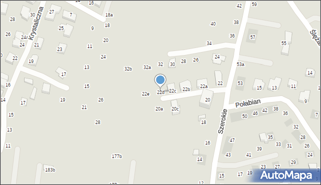 Lublin, Szerokie, 22d, mapa Lublina