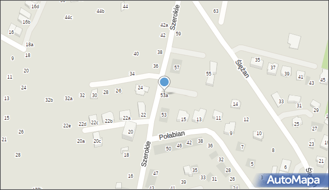 Lublin, Szerokie, 53a, mapa Lublina