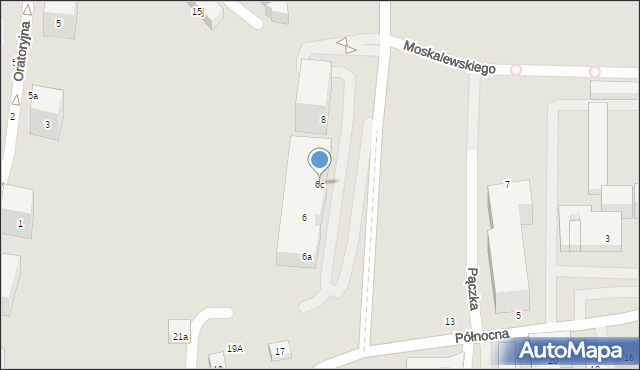 Lublin, Szeligowskiego Tadeusza, 6c, mapa Lublina