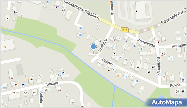 Lubliniec, Szaforza Karola, 4, mapa Lubliniec